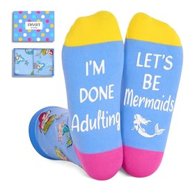 Zmart Mermaid Socks for Women - Girls Mermaid Gifts, Ocean Marine Animal Gifts Stocking