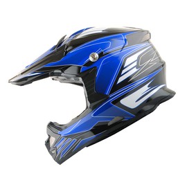 1Storm Adult Motocross Helmet BMX MX ATV Dirt Bike Downhill Mountain Bike Helmet Flying Style H819-5; Flying Blue