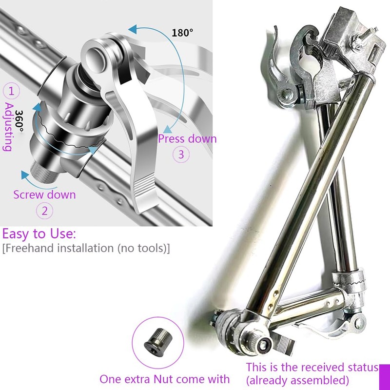 Universal Umbrella Holder Mount, Adjustable Clamp Bracket for Beach Chair,