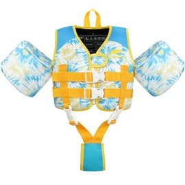 Gogokids Kids Swim Vest Float Armbands, Toddler Jacket-style Swimming Buoyancy Flotation with Adjustable Straps Children Float Jacket for Boys Girls (2-3 Years/15-19 KG)