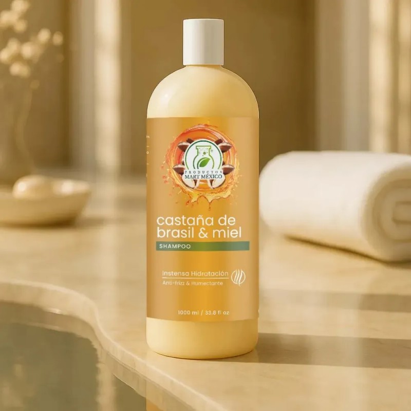 Shampoo Capilar Miel & Castaña De Brasil Anti Frizz 1l