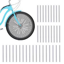 36 Pcs Spoke Reflectors for Bicycles, Bike Reflectors for Night Riding 360°Visibility Waterproof Warning Spoke Lights Covers Skins for Bikes, Motorcycles, Safety warnings and DIY Decorations