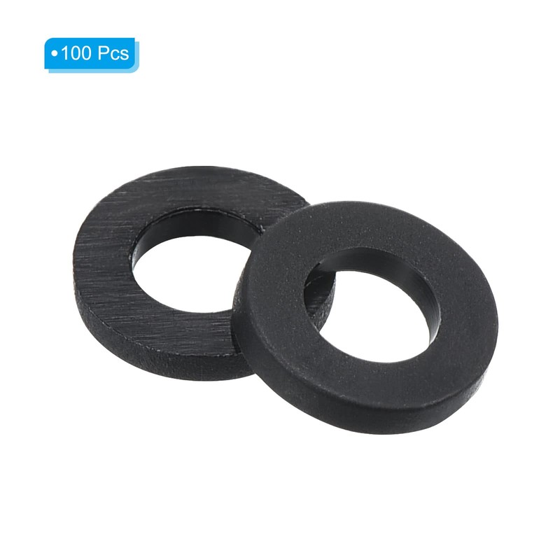 PATIKIL M3 Nylon Flat Washer, 100 Pack 3mm ID 6mm