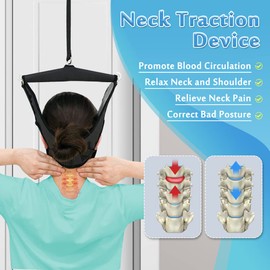 Mybow-Dispositivo de tracción cervical para el cuello para uso doméstico sobre la unidad de suspensión de la puerta Hamaca para el cuello para aliviar el dolor Dispositivos de descompresión espinal Es