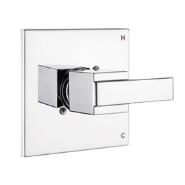 Replacement for Delta 1300/1400 & 13/14 Series Square Shower Trim Kit, Shower Cover with Handle (Valve& Catridge Not Inclued)- Chrome