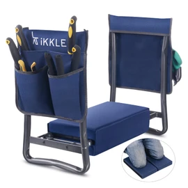 Ikkle Heavy Duty Garden Kneeler Seat and Gardening Stool - Thicker Wider Soft Detachable Kneeling Pad - Gift for Women Men Christmas (Holds 330lbs/150kg)
