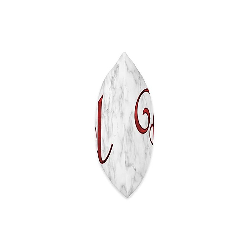 Red Heart Letter U Love Shape Cursive White Initial Name