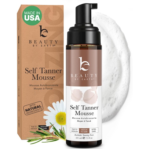 Beauty by Earth Self Tanner Mousse - USA Made with