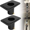 ForoGore 2 Pack Rain Chain Gutter Adapter Black Metal Rain