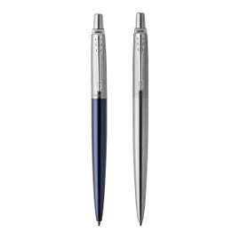 Parker Jotter London Duo Discovery Pack: Royal Blue Ballpoint Pen & Stainless Steel Gel Pen