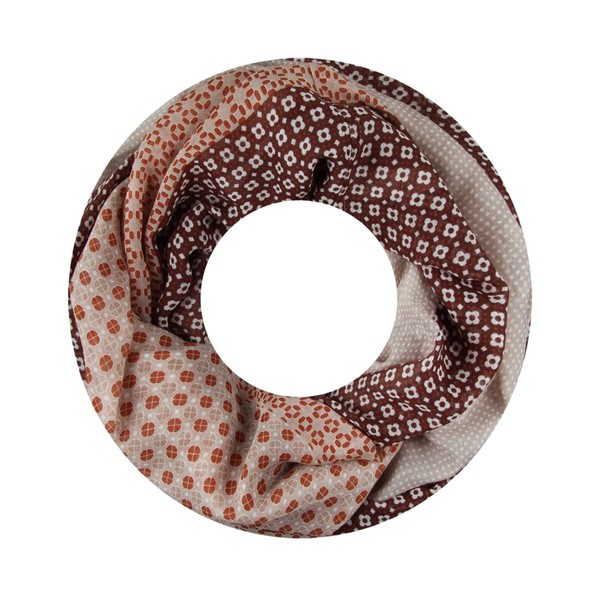 Majea Women's Loop Scarf, Various Colours, Fashionable - Brown 10,
