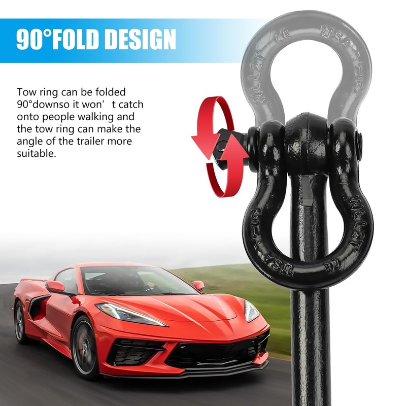 BILLFARO Tow Hook,Alloy Steel Front Rear Bumper Mid Engine Trailer