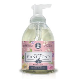 Nature's Oil Foaming Hand Soap, Japanese Cherry Blossom, 10 Fluid Ounces (Single Unit)