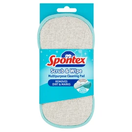 Spontex 19700167 Scrub & Wipe Multipurpose Cleaning Pad, Blue, grey