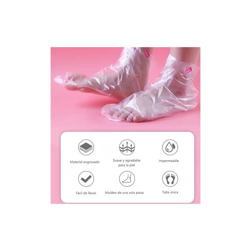 100 Pzs Guantes Bolsa Para Pies Desechables Impermeables