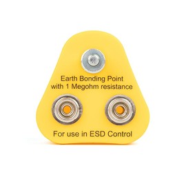 Kill Stat ESD UK Antistatic Grounding Adaptor, Earth Bonding Plug, With 1 x M5 Post And 2 x 10mm Studs To Suit Various Connections For Grounding, Yellow