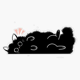 Magnet Fluffcat Magnet Bumper Sticker Car Magnet Flexible Reuseable Magnetic Vinyl 5"
