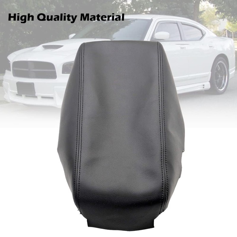 PIT66 Center Console Armrest Lid Cover Black, Compatible with 2008