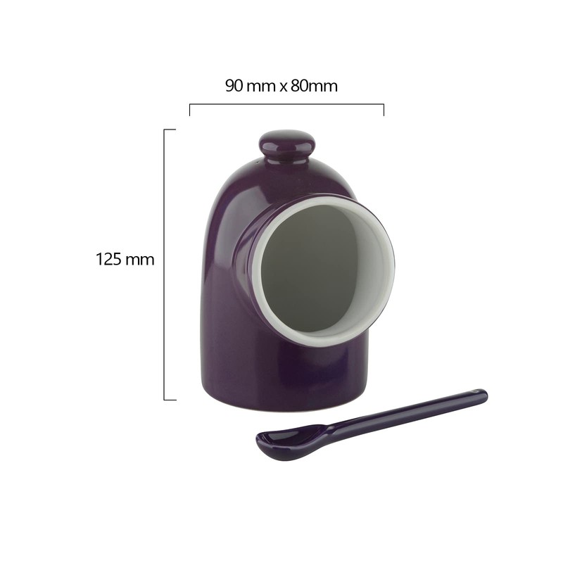 BIA SCOOP! Salt Pig & Spoon Purple, 9 x 8
