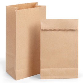 VGOODALL 50PCS Brown Paper Bags, Kraft Paper Bags Mini Snack Bag Lunch Bag Treat Bag for Baby Shower Wedding Party Favors DIY Crafts