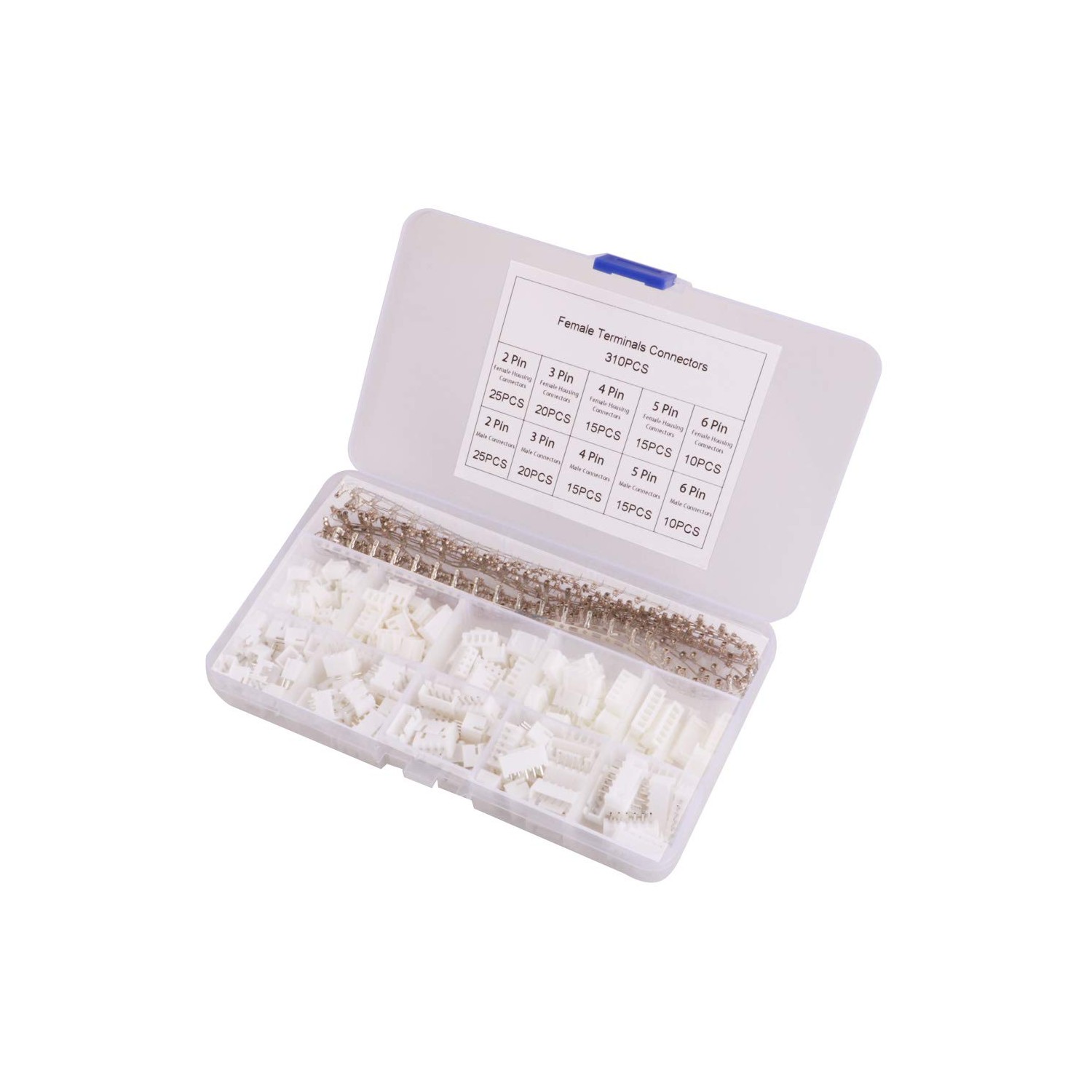 Produktbild von GTIWUNG 128-teiliges Buchsenleisten-Set – 2,54mm Raster, Einreihig, Weiblich, 4–40 Pin, In Box Sortiert