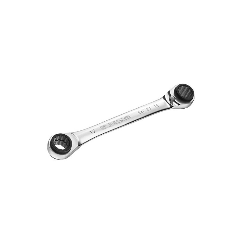 Facom 64C.S2 4-in-1 Ratchet Spanner Set - Sizes 16, 17,