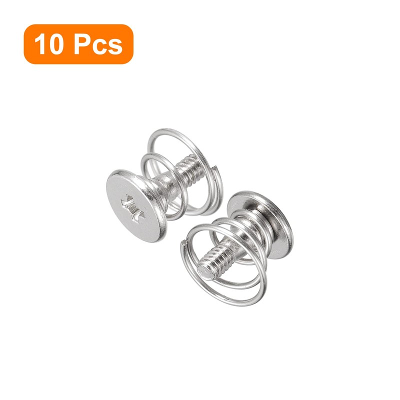 sourcing map Spring Screws, 10pcs M2x6mm 7.2mm Spring OD GPU