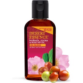 Desert Essence - Aceite de Moringa, Jojoba y Escaramujo para Cara, Cuello y Manos 60ml