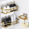 BATHDESIGN Shower Caddy Shelves Organizer Rack, 3 Pack Shower Caddy