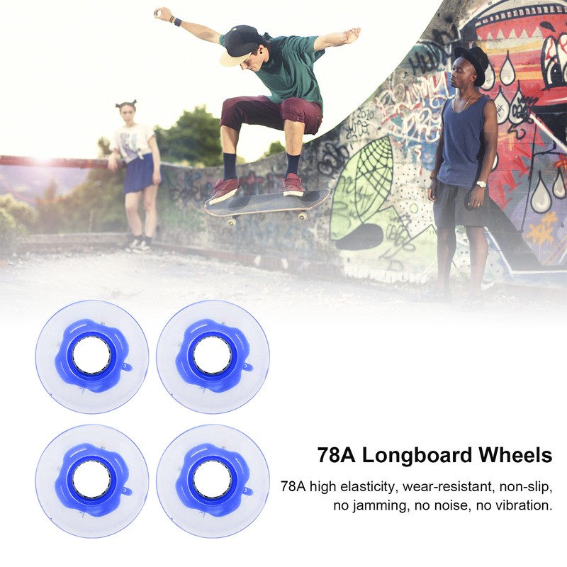 78A 60x45mm HighElastic Skateboard Flash Wheel PU Filling for Longboard