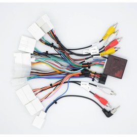 16-PIN Android Car Stereo Wiring Harness Canbus Decoder for Toyota Camry RAV4 Corolla Tundra Sequoia Tacoma Highlander Prius Sienna Support Original JBL Amplifier Retain OEM Factory Backup Camera SWC