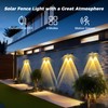 kolpop Warm White Solar Fence Lights Solar Powered,2 Pack Motion