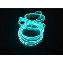 EL Wire 2 m / 6 Ft Flexible Soft Hose Wire Lights, Luminous Neon Car Rope Strip Light, Christmas Decoration, DC 12 V for Car, 360 Degree Illumination