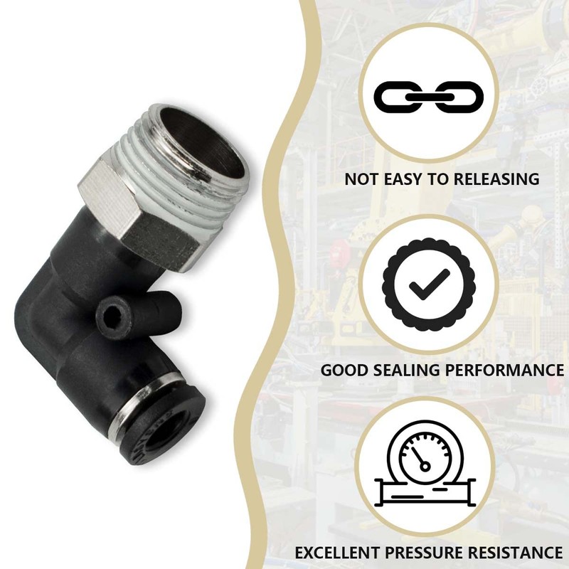Bwintech 12 Pcs 8mm Tubing OD x 1/4" Male BSP