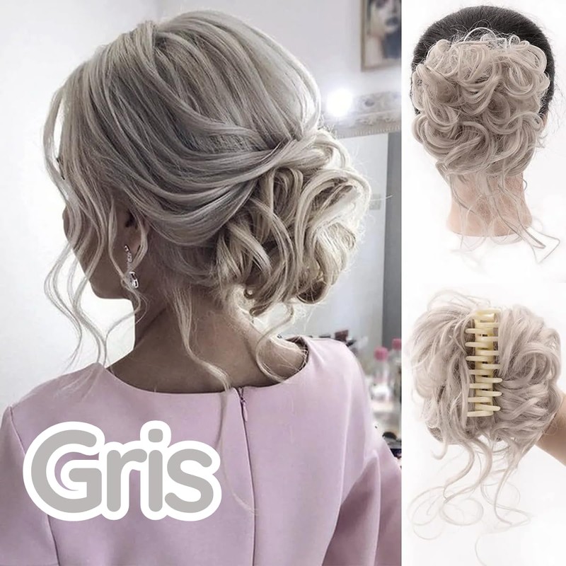 1 Pieza - Extensiones Moño Pinza Cabello Postizo Chongo Clip