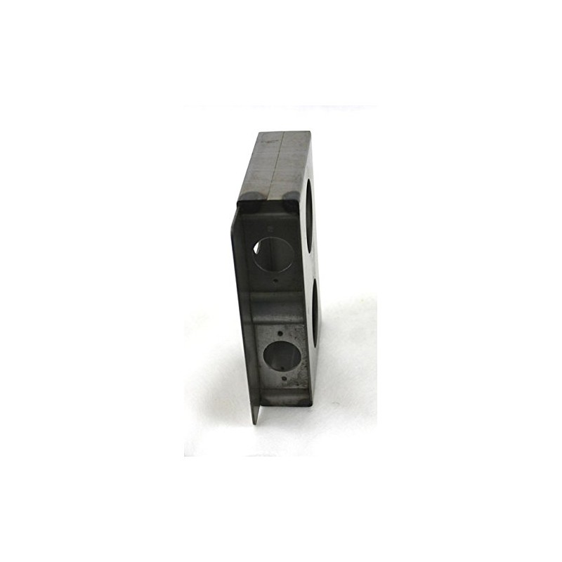Gate Lockbox Double Hole Weldable Steel 6 7/8" x 4