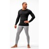 DEVOPS 2 Pack Men's Thermal Long Sleeve Compression Shirts (X-Large,