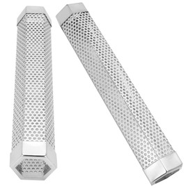 Pellet Smoker Tube, 12.2 Inch Stainless Steel BBQ Pellet Tube Cold Hot Smoker Portable Smoke Generator for Any Grill Smoker Who Does Not Roll on the Grill