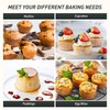 2 Packs 12 Cups Silicone Muffin Pan with Metal Reinforced
