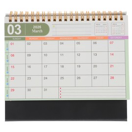 NUOBESTY Desk Calendar, 2025-2026 Monthly English Standing Flip Desktop Calendar Small Desk Calendars Planner for Home