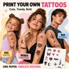 8 Sheets Printable Temporary Tattoo Paper for INKJET PRINTER, Vibrant