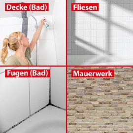 Mellerud MELLERUD Schimmel Frei Haftgel Aktivchlor | 1 x 0,25 l | Chlorhaltiges, tropffreies Anti-Schimmel-Gel für Fliesen, Fugen, Wände, Decken u. v. m.