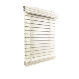 US Window And Floor 2" Faux Wood 70.125" W x 43" H, Inside Mount Cordless Window Blinds, Smooth White,CLF0107010430