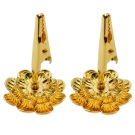 sunnates 2 PCS Incense Holder Clip 45x30mm Incense Match Holder Clip Spiral Coil Incense Burner Holder with Lotus Base for Home Decoration