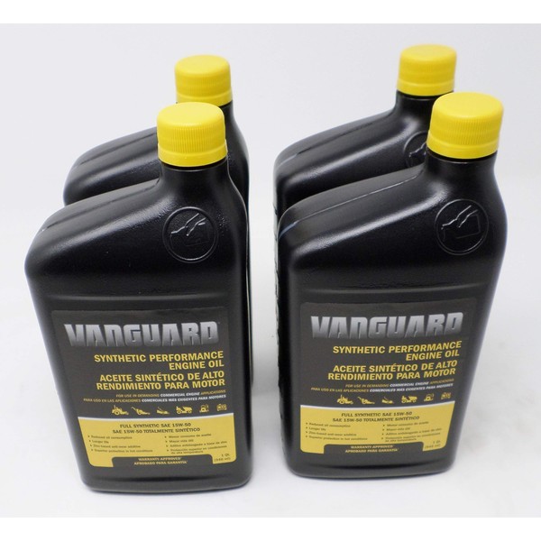 Briggs & Stratton 15W-50 Quart Full Synthetic Vanguard Engine Oil (Pack of 4)