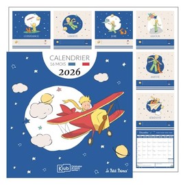 KIUB Wall Calendar The Little Prince on a Plane 30 x 30 cm 16 Months (2025-2026)