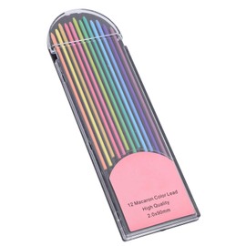 TOPINCN 12PCS 2mm Lead Refills, 90mm Length Mechanical Pencil Lead, 12 Unique Colors Graphite Lead Water & Break Resistant for Arts Crafts Carpentry Mechanical Colored Pencils