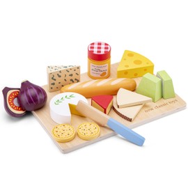 New Classic Toys - Wooden Cheese Board for Kids - Montessori Toys, Play Food, Wooden Play Food, Kids Kitchen Accessories, Wooden Board, Learning Resources - Set of 1