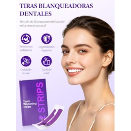 Luhi Tiras Blanqueadoras Dientes Pares Blanquear Eficaces Limpiar Eliminar Manchas Café Bebidas Morado