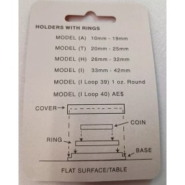 Airtite GENUINE 19mm WHITE RING AIR-TITE CAPSULE (HOLDER) FOR COIN, AIRTITE - NEW RETAIL